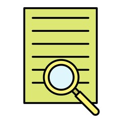 Vector File Search Filled Outline Icon Design