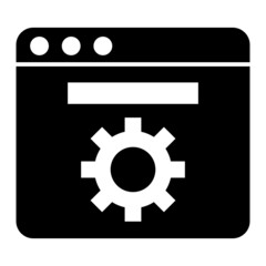 Vector Website Settings Glyph Icon Design