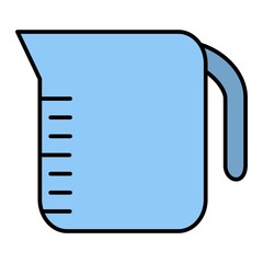 Vector Measuring Cup Filled Outline Icon Design