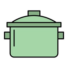 Vector Cooking Pot Filled Outline Icon Design