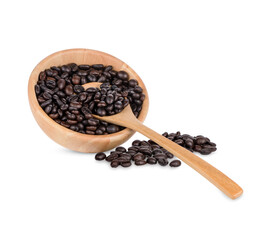 Coffee beans isolated on white background