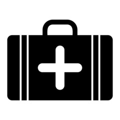 Vector First Aid Kit Glyph Icon Design