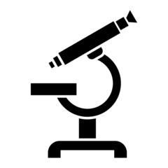 Vector Microscope Glyph Icon Design