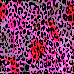 Abstract diagonal pattern from a modified image of a mixed autumn forest. Diagonal ornament in natural colors of autumn forest camouflage Leopard pattern.