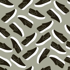 Seamless pattern women's slip-ons