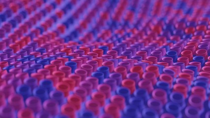 Fototapeta premium Abstract 3D Render Illustration Background design with Colorfull Purple Buttons.