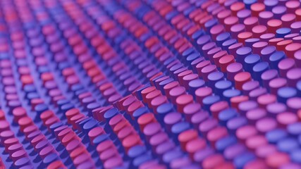 Obraz premium Abstract 3D Render Illustration Background design with Colorfull Purple Buttons.