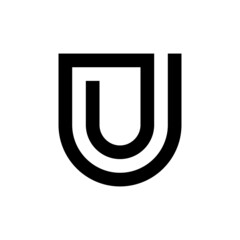 UJ Initial letter monogram logo