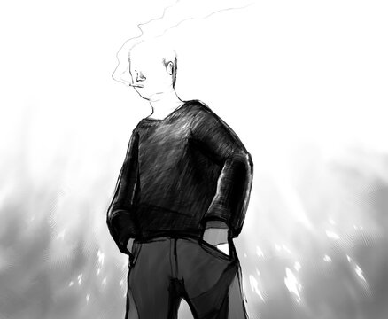 Lonely Smoking Guy