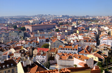 Fototapeta na wymiar Lisbon city centre panorama, Lisbon, Portugal