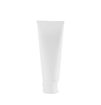 Blank tube of toothpaste isolated on white