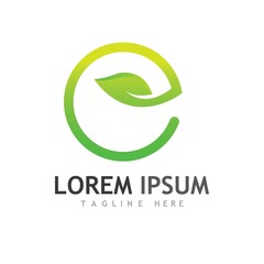 Logos of green Tree leaf ecology