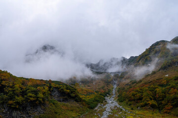 clouds over the mountains