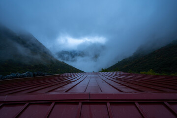 fog over the mountains