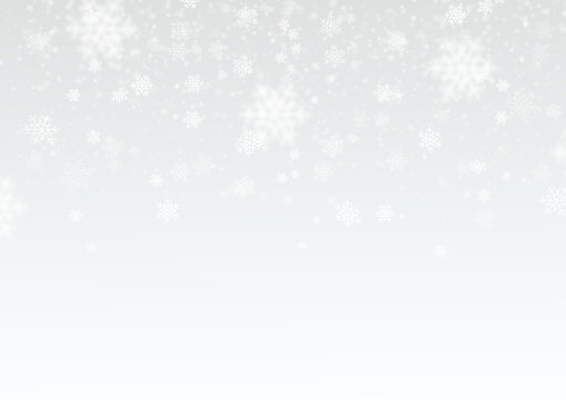 Snow flake vector on winter background, cold transparent concept. Creative snowflakes illustration isolated on white. Winter lights, Holiday card, falling snow Christmas ice overlay.