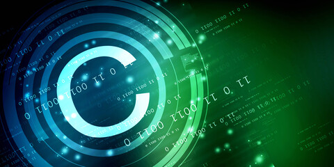 
2d illustration copyright symbol concept 
