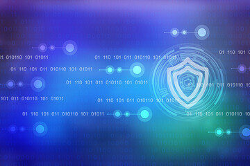 2d illustration shield security futuristic background
