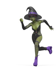 witch girl is running late