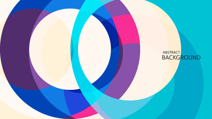 Obraz premium abstract geometric background. circle shape with overlapping color