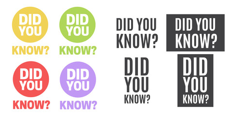 did you know vector icon