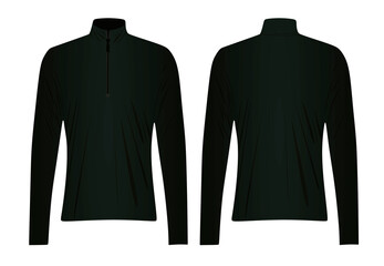 Black  top sweatshirt. vector illustration 