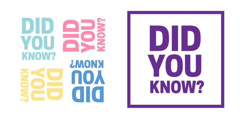 did you know vector icon