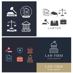 Voting and elections linear icons. Government political eps10