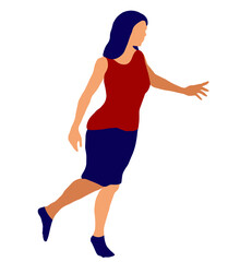 Modern woman . Faceless cartoon character, great design for any purposes. Female lady in flat style. Vector illustration