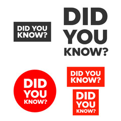 did you know vector icon