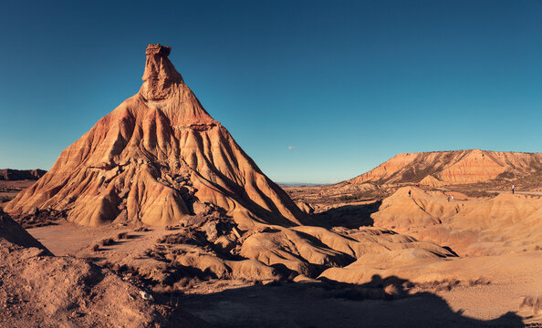 Castil de terra. Panoramic view of the Bardenas Reales, Navarra, Spain.