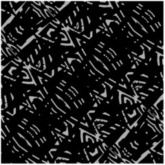 vector pattern in geometric ornamental style. Black and white pattern.