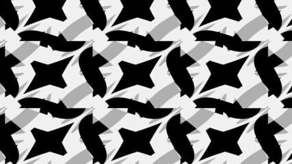vector pattern in geometric ornamental style. Black and white pattern.
