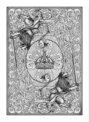 art, black and white, decoration, old, detail, design, style, pattern, sword, lion, crown, poker, card back, medieval, vintage, ornament, background, royal, ink