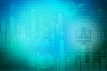 2d illustration futuristic business background pattern graph concept
