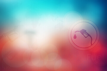 2d illustration gas petrol station hose concept
