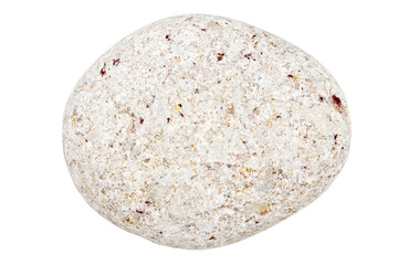 Top view of single gray pebble