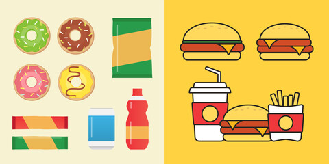 Burger icon vector. Fast food vector illustration