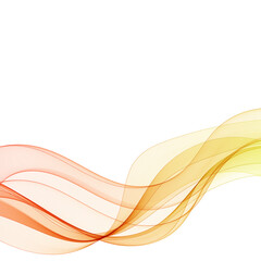 colorful abstract wave. yellow and orange lines.  background. eps 10