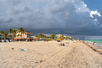 Playa Hollywood Beach en Hollywood en el Estado de la Florida Estados Unidos de Norteamérica.