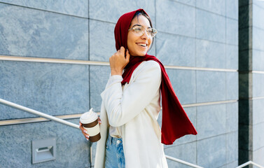 Beautiful muslim girl wearing hijab