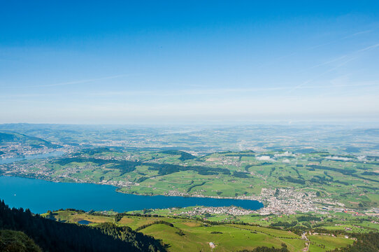 Rigi, K&uuml;ssnacht am Rigi, Rigi Kulm, Rigi Staffel, Merlischachen, Mengen, Vierwaldst&auml;ttersee, Bergbahn, Wanderweg, Aussichtspunkt, Sommer, Zentralschweiz, Schweiz