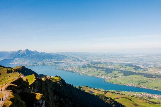 Rigi, Rigi Kulm, Pilatus, Rigi Staffel, Rigi Staffelh&ouml;he, Vierwaldst&auml;ttersee, Bergbahn, Wanderweg, Aussichtspunkt, Sommer, Zentralschweiz, Schweiz