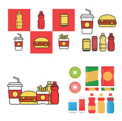 Burger icon vector. Fast food vector illustration