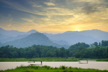 landscape with mountains