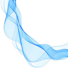 Smooth wavy blue lines in the form of abstract waves. eps 10