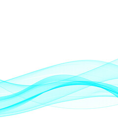 Blue  wavy abstract lines background. eps 10