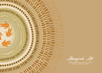 Aboriginal art vector poster design