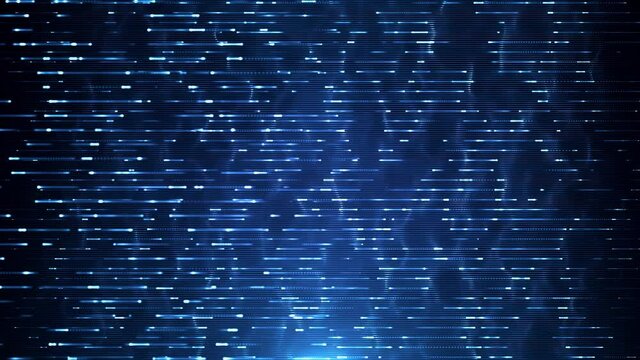 Abstract Technology Background With Glowing Lines Loop/ 4k animation of an abstract fractal background with particles flowing seamless looping