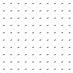 Square seamless background pattern from geometric shapes are different sizes and opacity. The pattern is evenly filled with black feather symbols. Vector illustration on white background