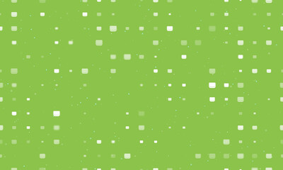 Seamless background pattern of evenly spaced white ladies handbag symbols of different sizes and opacity. Vector illustration on light green background with stars